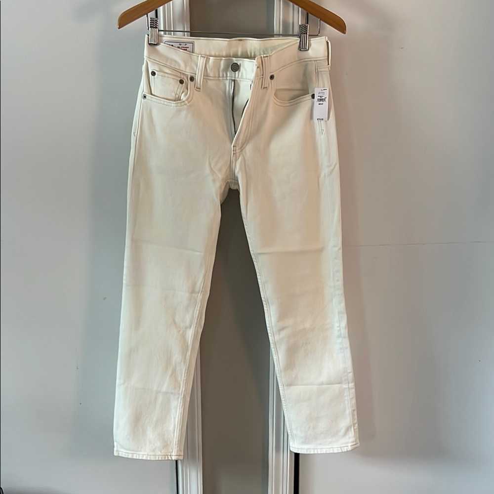 GAP White Straight Leg 90s high rise